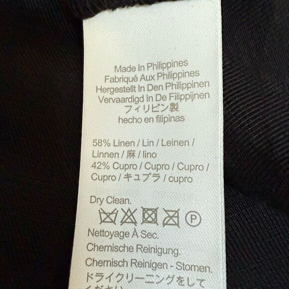 J. Crew linen blend blend sheath surplice cap sleeve dress size 6 - Picture 8 of 8